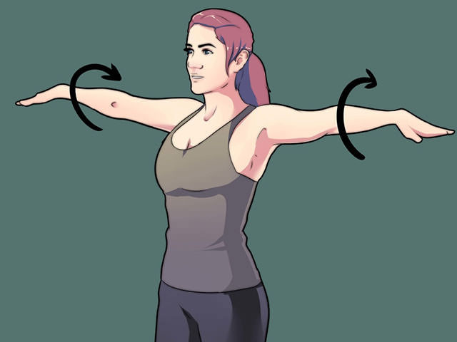 Упражнение - вращение руками